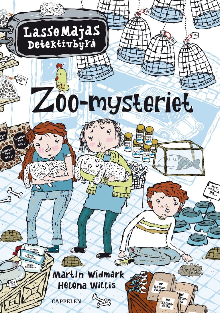 Omslag LasseMaja - Zoo-mysteriet av Martin Widmark (Innbundet)