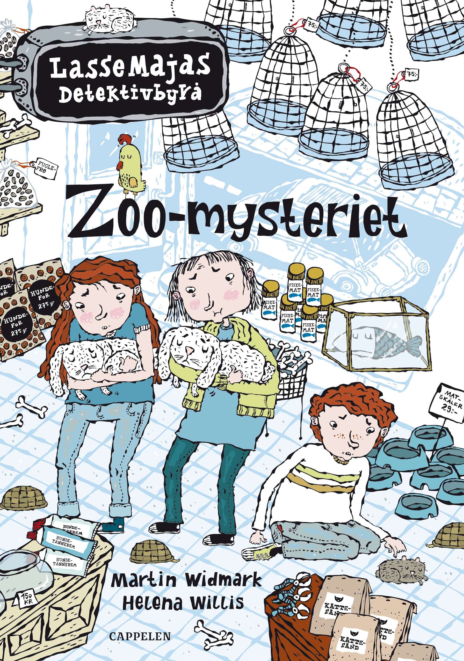 Omslag LasseMaja - Zoo-mysteriet av Martin Widmark (Innbundet)