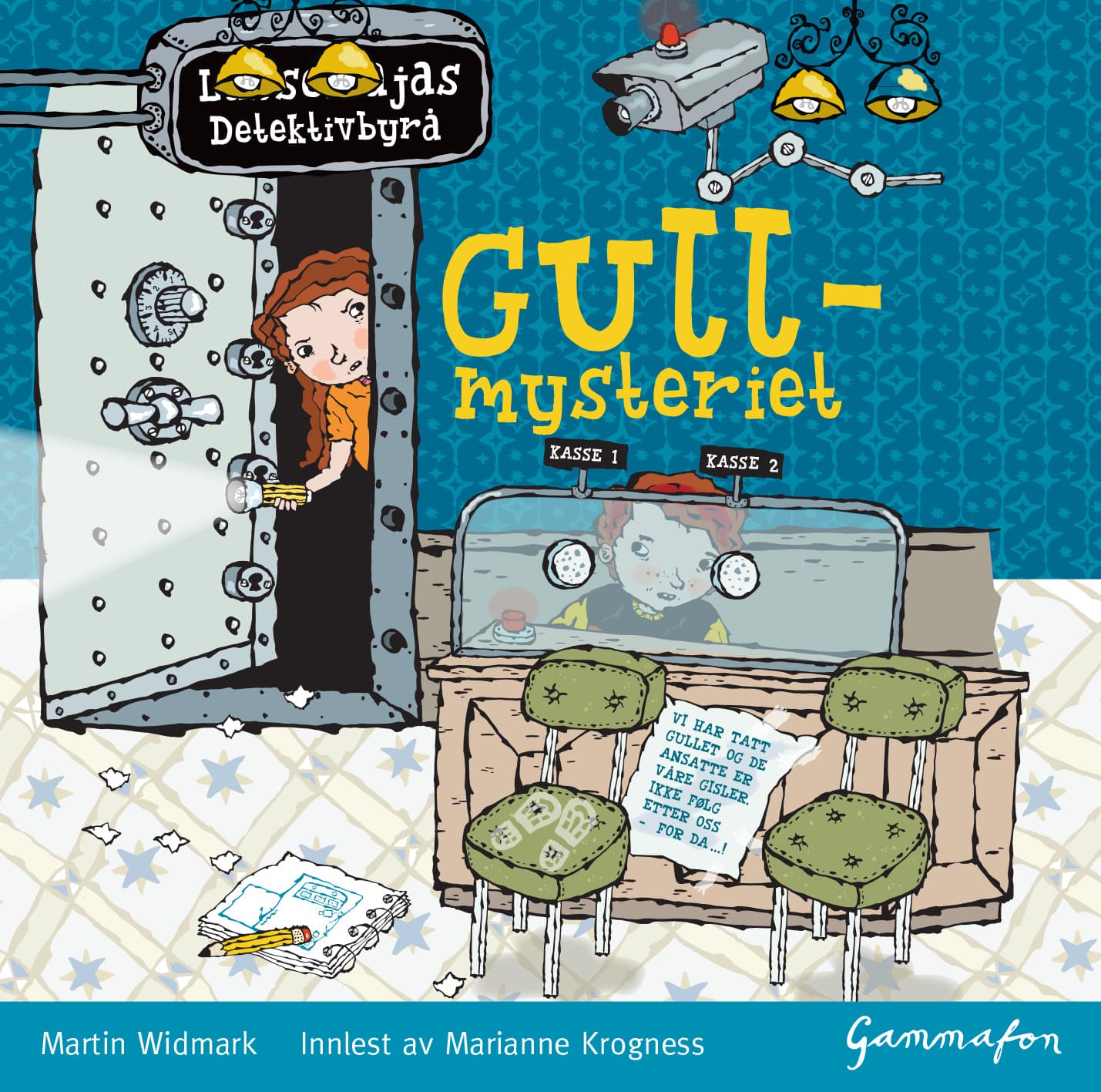 Omslag LasseMaja - Gullmysteriet av Martin Widmark (Lydbok)