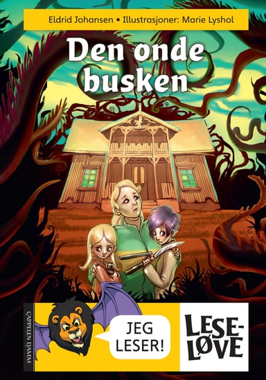 Omslag av "Leseløve - Den onde busken"