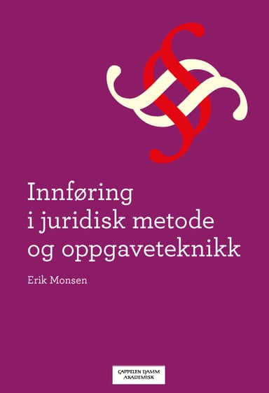 Omslag av "Innføring i juridisk metode og oppgaveteknikk"