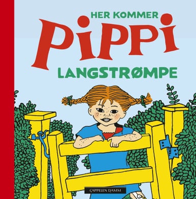 Omslag av "Her kommer Pippi Langstrømpe"