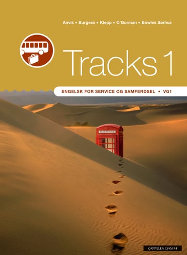 Omslag av "Tracks 1 Engelsk for service og samferdsel Vg1"