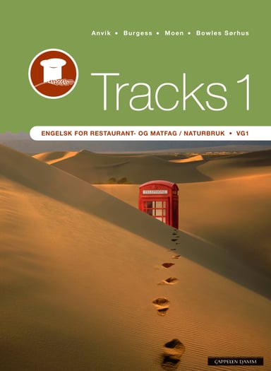 Omslag av "Tracks 1 Engelsk for restaurant- og matfag / Naturbruk Vg1"