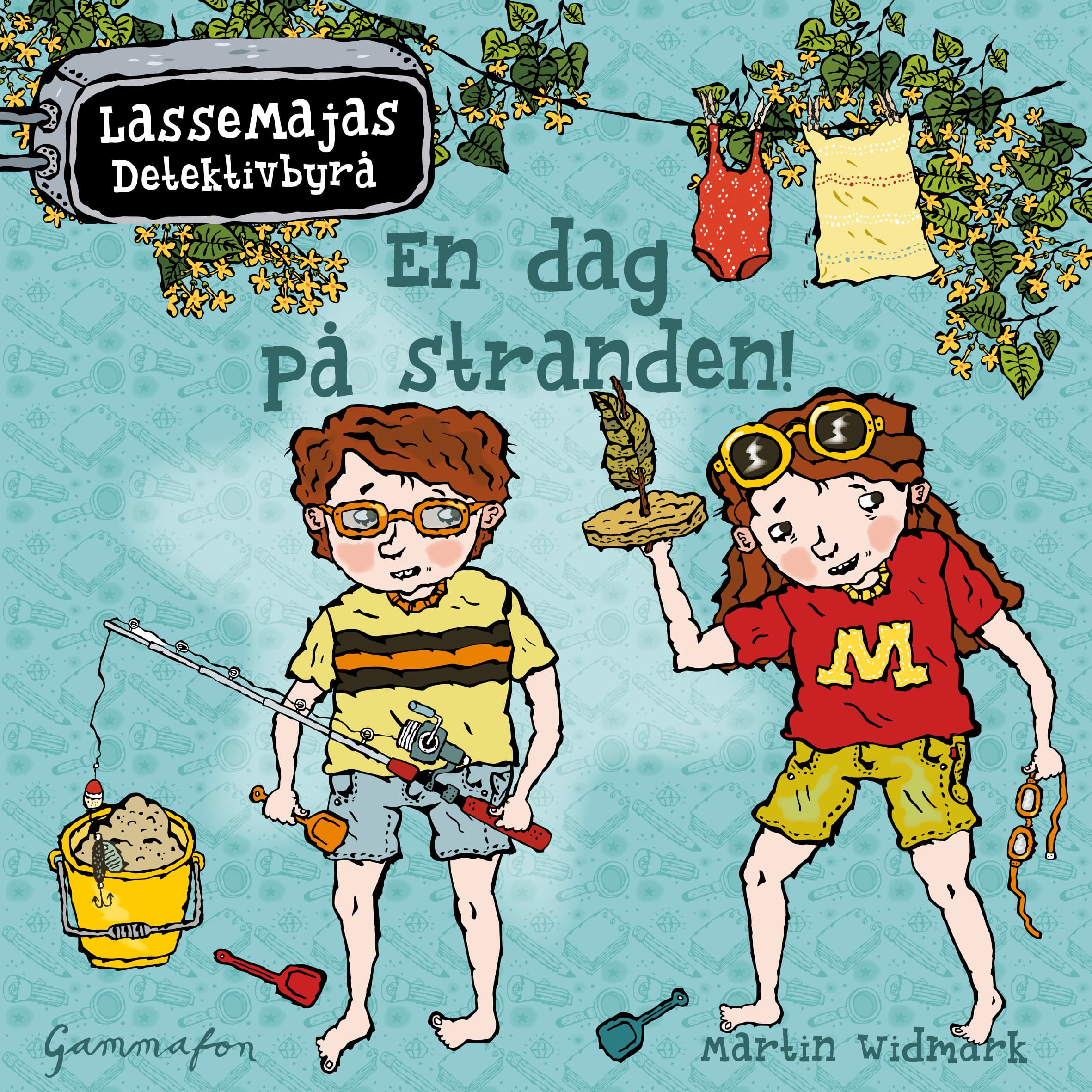 Omslag LasseMaja - En dag på stranden av Martin Widmark (Lydbok)