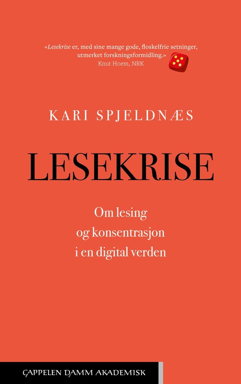 Omslag Lesekrise av Kari Spjeldnæs (Innbundet)
