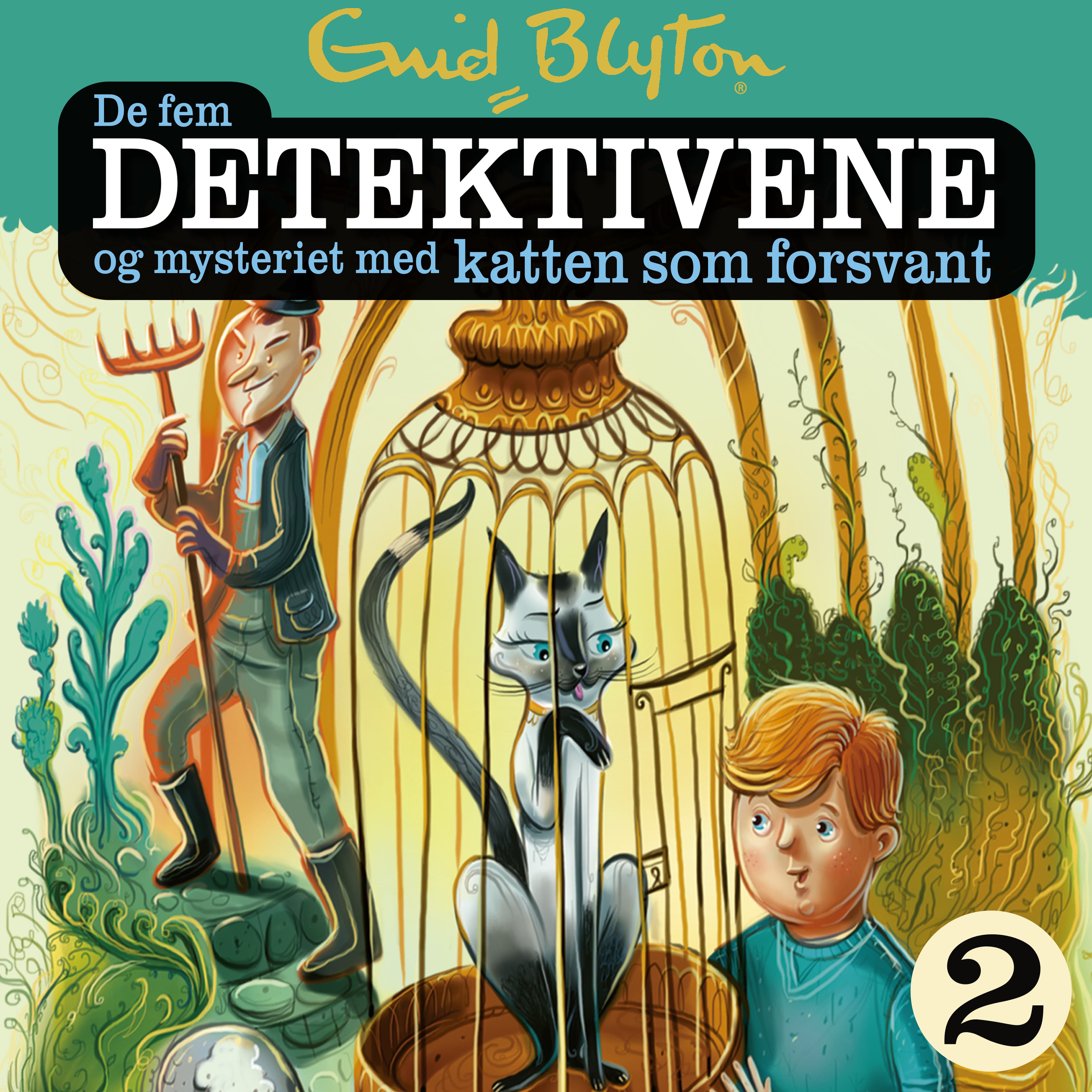Omslag De fem detektivene og mysteriet med katten som forsvant av Enid Blyton (Lydbok)