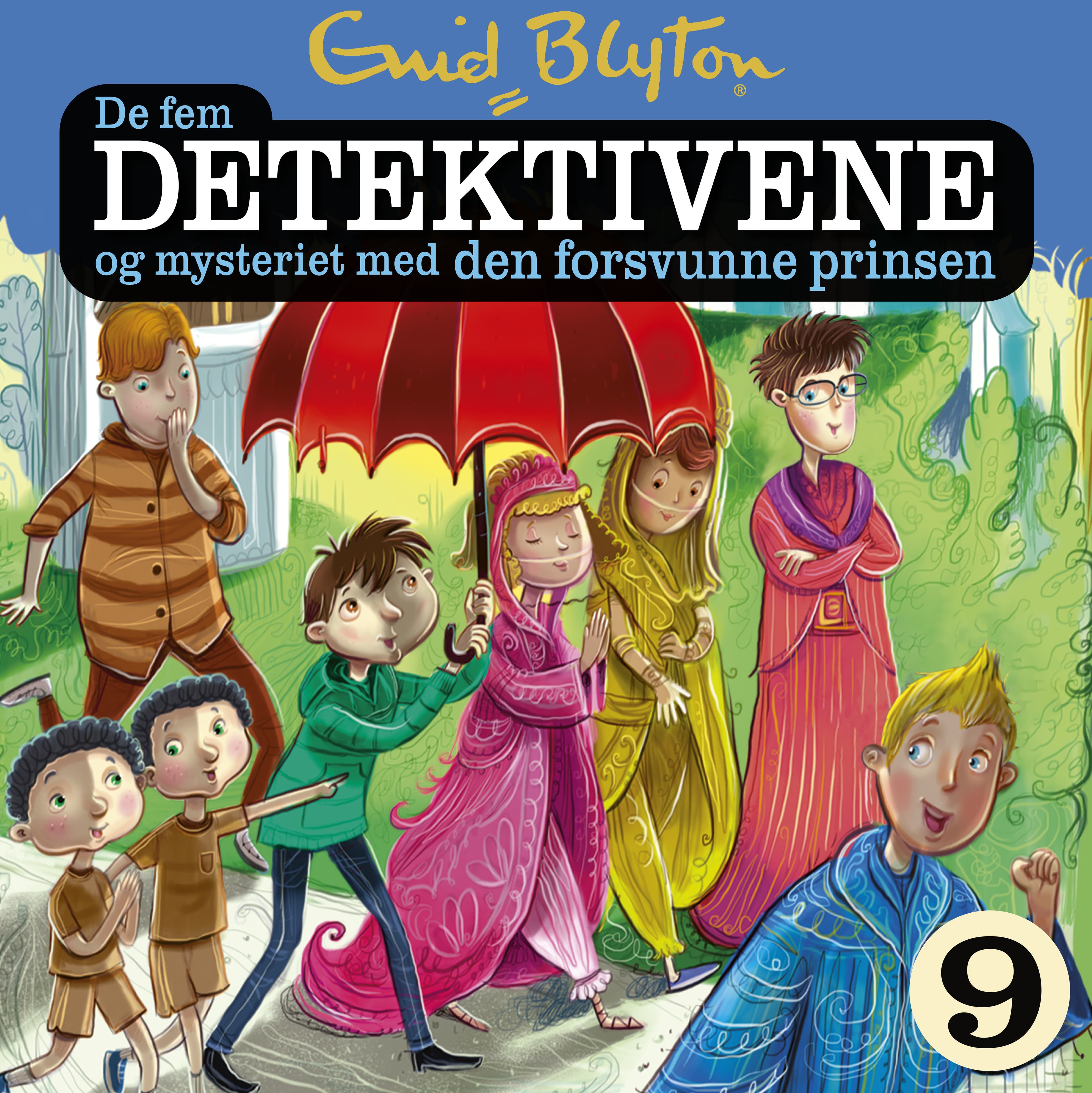 Omslag De fem detektivene og mysteriet med den forsvunne prinsen av Enid Blyton (Lydbok)