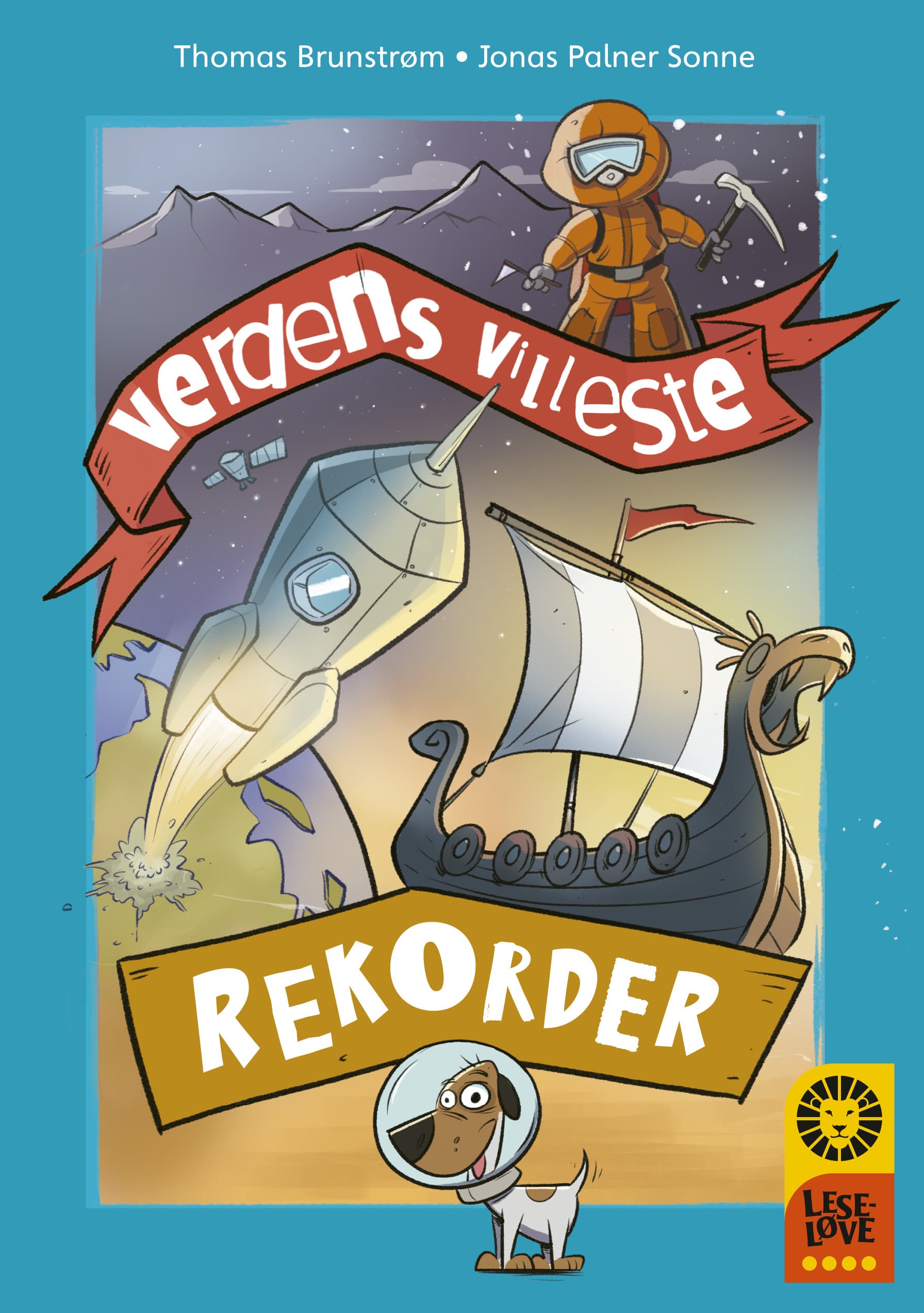 Omslag Leseløve nivå 4 - Verdens villeste REKORDER av Thomas Brunstrøm (Innbundet)