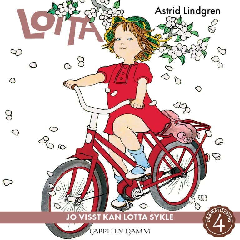 Omslag Jo visst kan Lotta sykle av Astrid Lindgren (Lydbok)