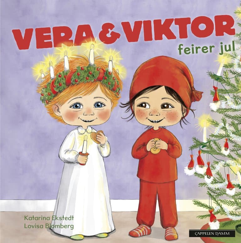 Omslag Vera & Viktor feirer jul av Katarina Ekstedt (Innbundet)