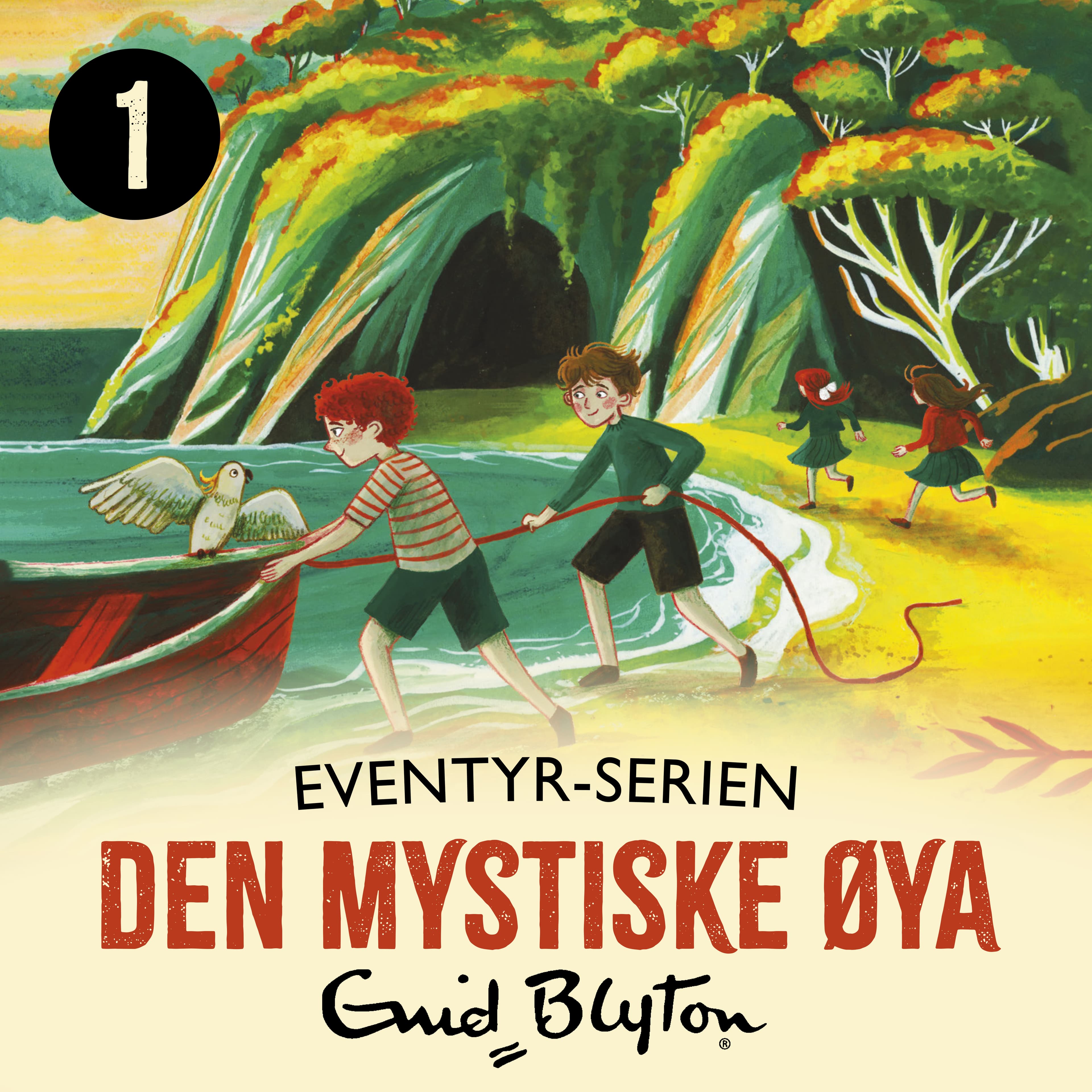 Omslag Den mystiske øya av Enid Blyton (Lydbok)