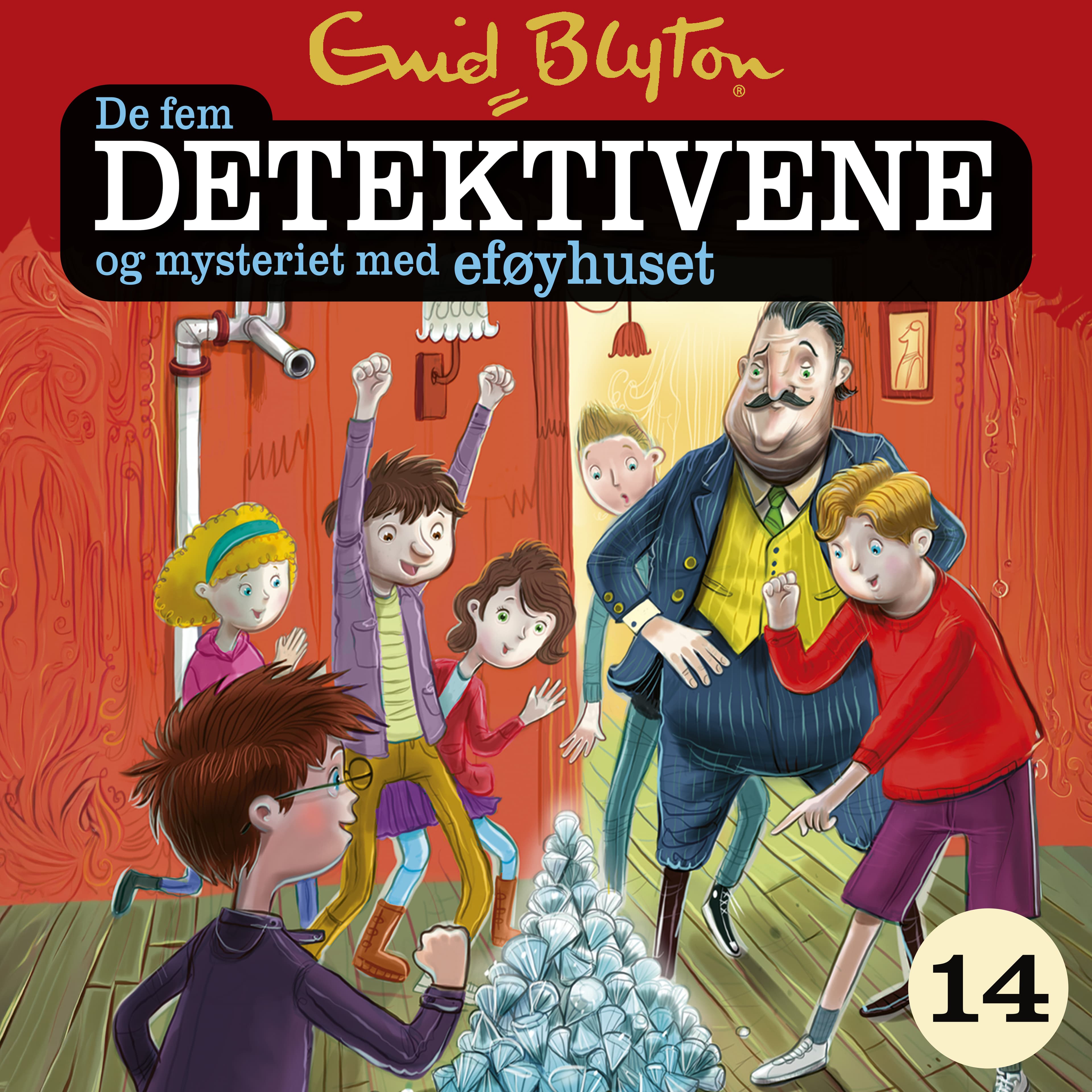 Omslag De fem detektivene og mysteriet med eføyhuset av Enid Blyton (Lydbok)