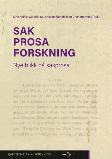 Sak. Prosa. Forskning.