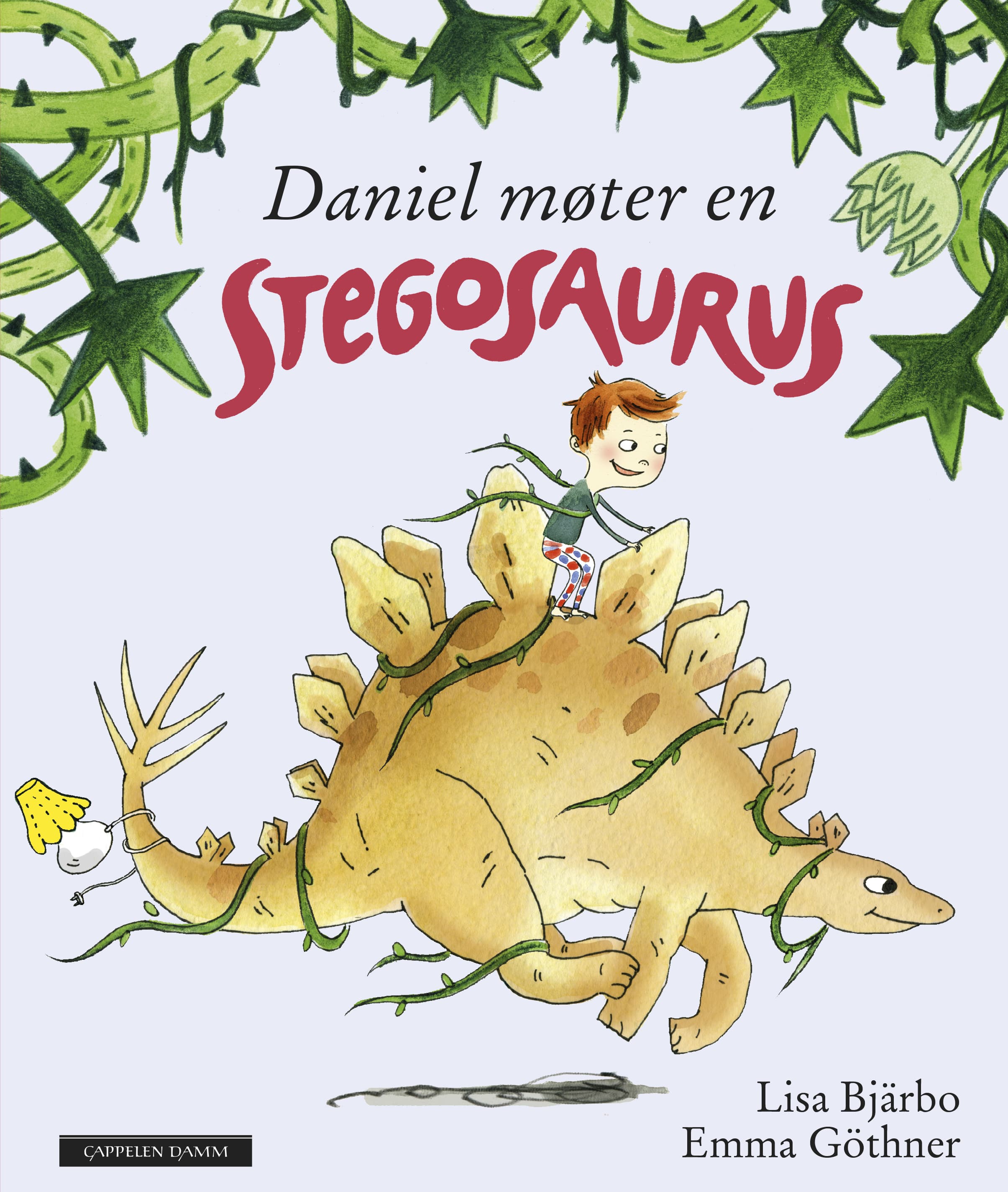Omslag Daniel møter en Stegosaurus av Lisa Bjärbo (Innbundet)