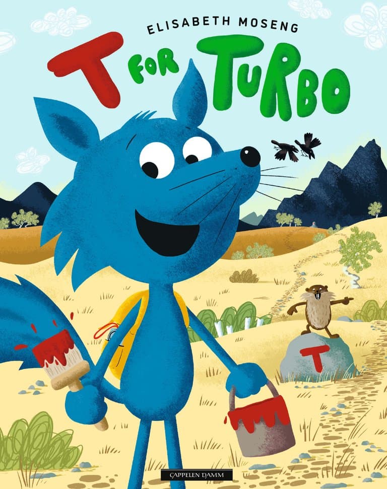 Omslag T for Turbo av Elisabeth Moseng (Innbundet)