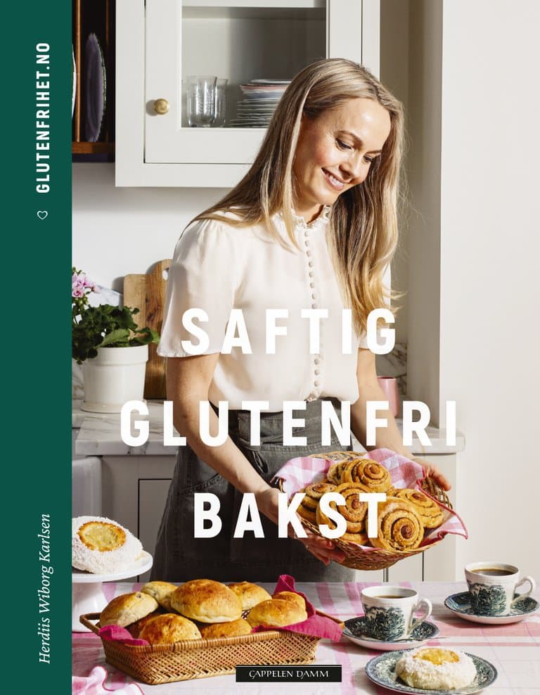 Omslag Saftig glutenfri bakst av Herdiis Wiborg Karlsen (Innbundet)
