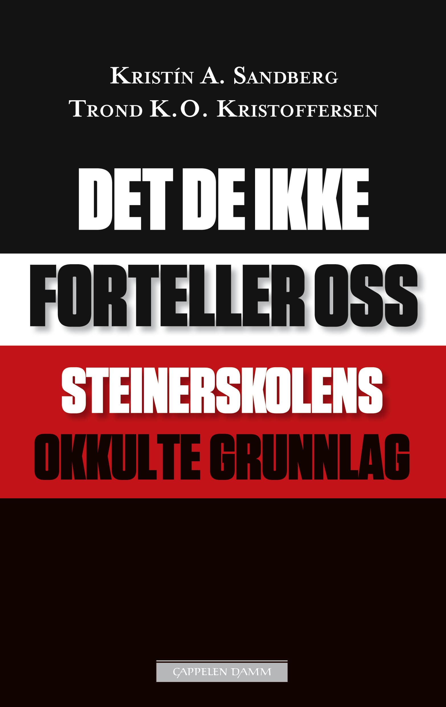 Omslag Det de ikke forteller oss - Steinerskolens okkulte grunnlag av Trond K.O. Kristoffersen og Kristín A. Sandberg (Innbundet)