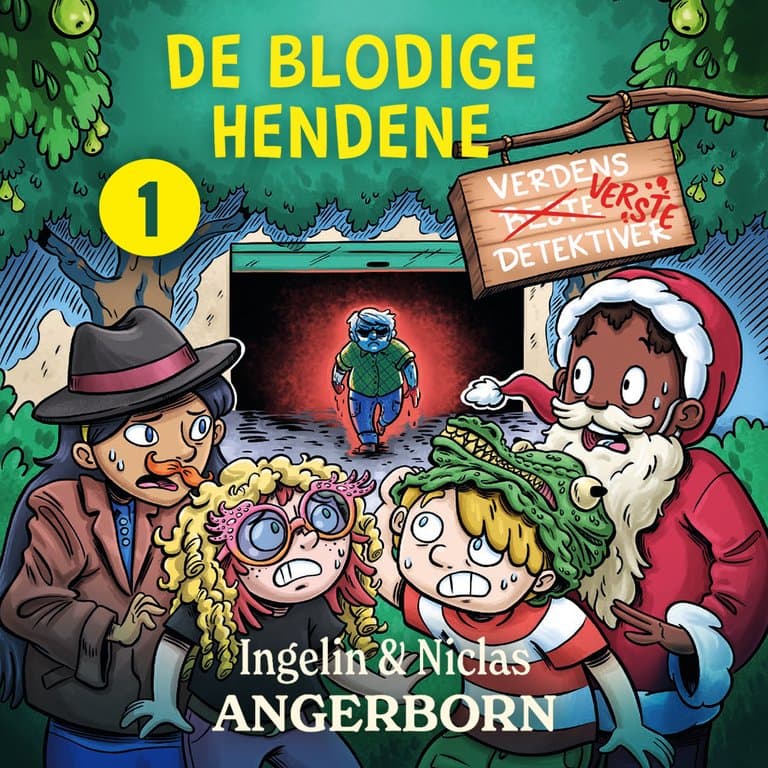 Omslag De blodige hendene av Ingelin Angerborn og Niclas Angerborn (Lydbok)