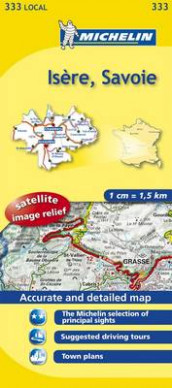 Isère, Savoie (MI 333) av Michelin (Kart, falset)