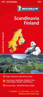 Skandinavia og Finland ( MI 711) av Michelin (Kart, falset)