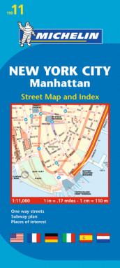 New York City: Manhattan (MI 9011) av Michelin (Kart, falset)