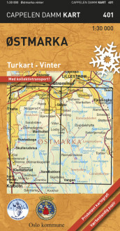 Østmarka vinter turkart (CK 401) (Kart, falset)