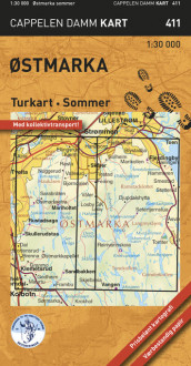 Østmarka sommer turkart (CK 411) (Kart, falset)