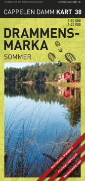 Drammensmarka sommer turkart (CK 38) av Cappelen Damm kart (Kart, falset)