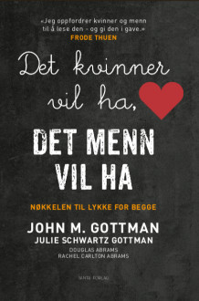 Det kvinner vil ha, det menn vil ha av John M. Gottman, Julie Schwartz Gottman, Douglas Abrams og Rachel Carlton Abrams (Innbundet)