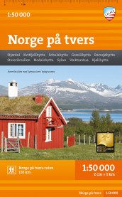Norge på tvers (Kart, falset)