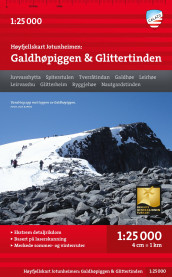 Høyfjellskart Jotunheimen : Galdhøpiggen & Glittertind (Kart, falset)