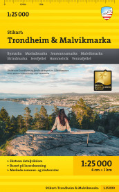 Stikart: Trondheim & Malvikmarka (Kart, falset)